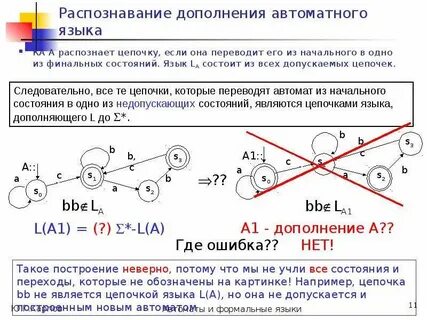Цепочка языка