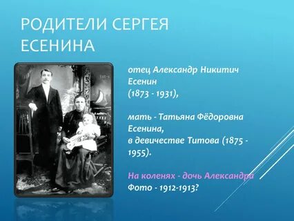Отец есенина