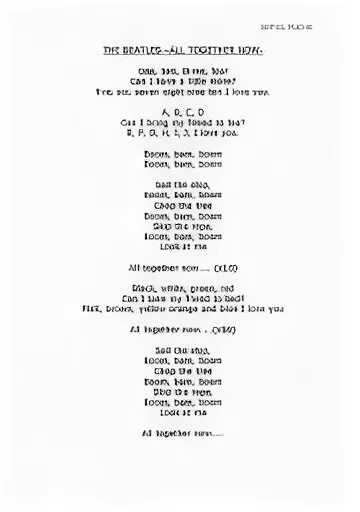 All together now the beatles