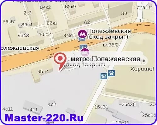 Метро полежаевская автобусы