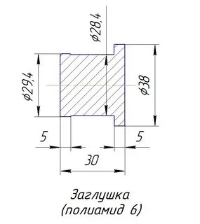 Заглушка чертеж