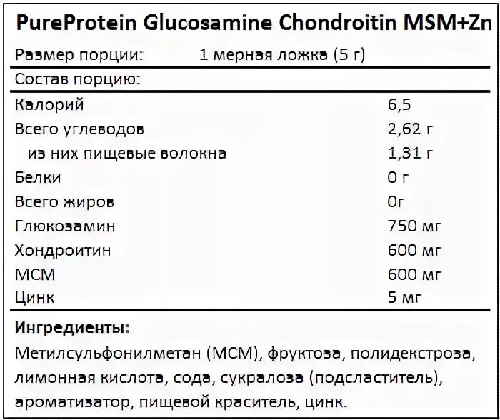 Глюкозамин суточная норма. Глюкозамин-хондроитин МСМ состав. PUREPROTEIN хондроитин. Глюкозамин хондроитин MSM состав.