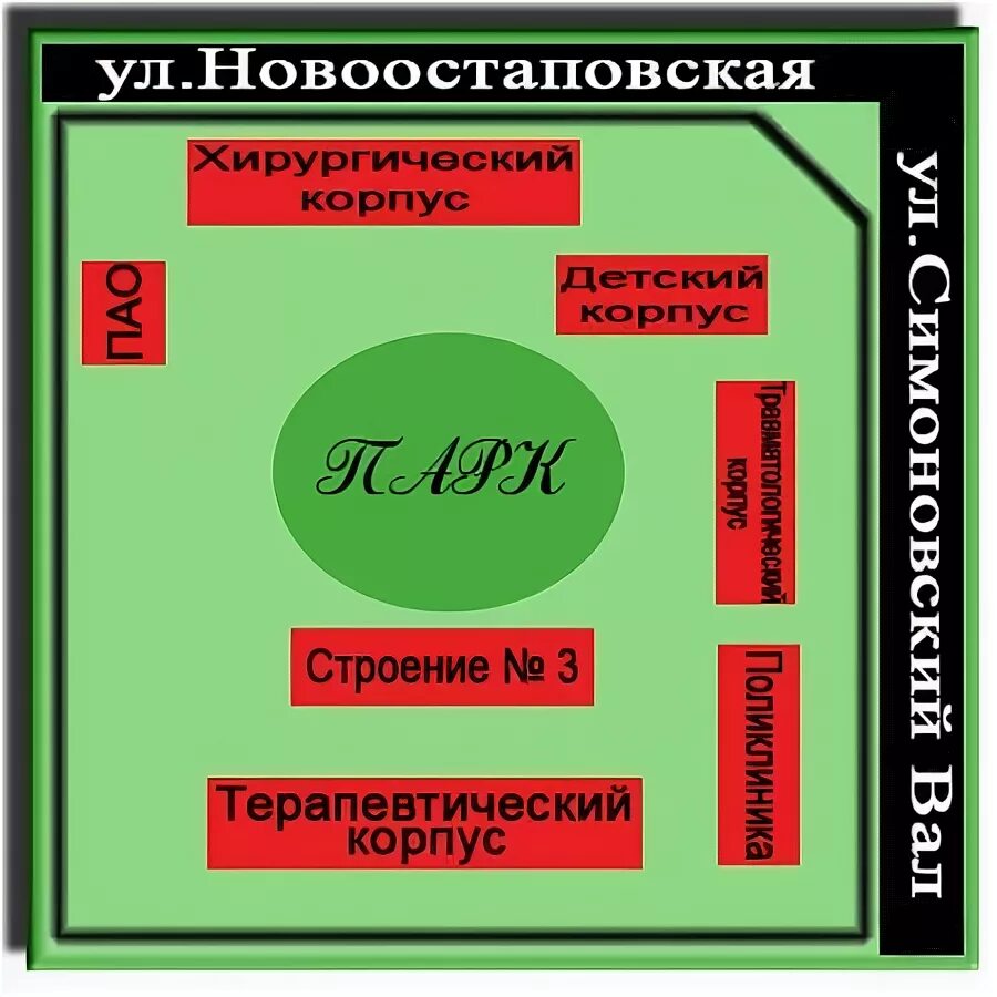 Больница 13 карте