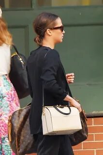 ALICIA VIKANDER--- 2015---- LOUIS VUITTON CITY STEAMER BAG $4,250