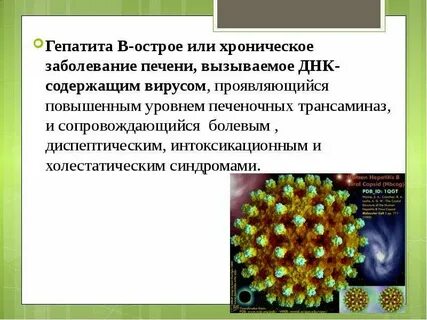 Инфекция вызванная гепатитом в