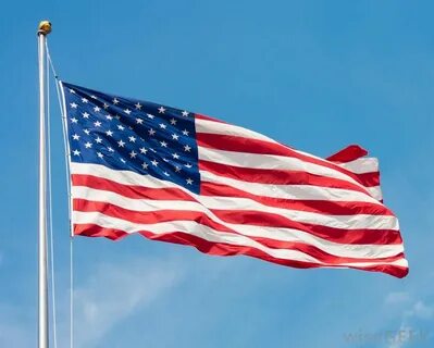 The us flag is