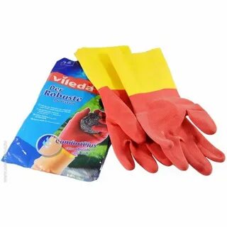 Перчатки резиновые красные