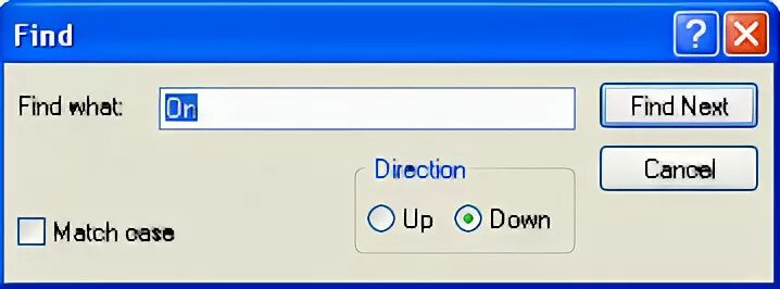 Dialog find