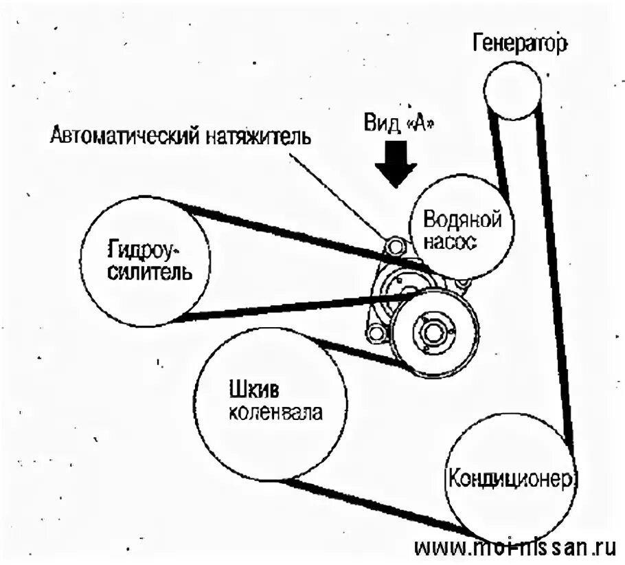 замена ремня генератора ниссан примера