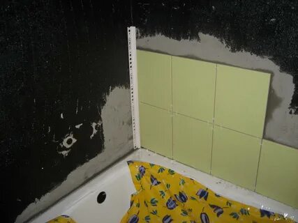 Затирка в углах ванной
