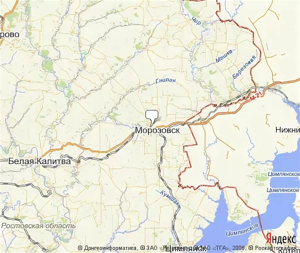 Морозовск ростовская область показать на карте