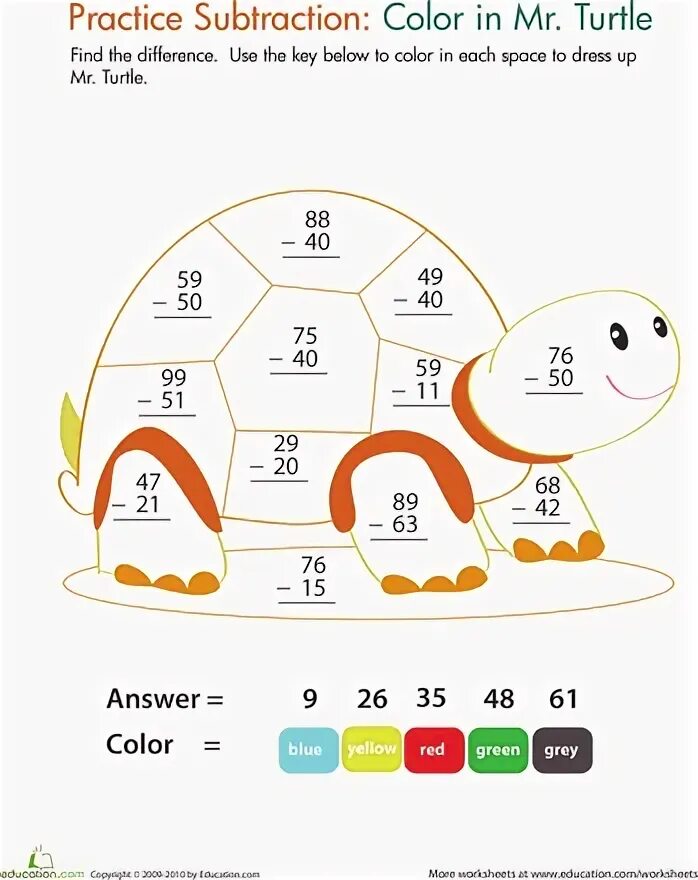 Colour the answers. Turtle Color by number. Color by numbers Coloring a. Математические вычитание с животными. Subtraction Color Worksheets.