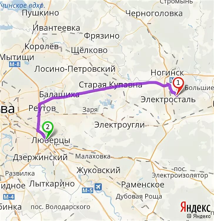 Как доехать электричками до электростали