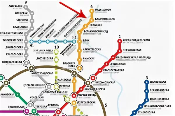 Где находится бабушкинская. Метро Бабушкинская на карте метрополитена Москвы.