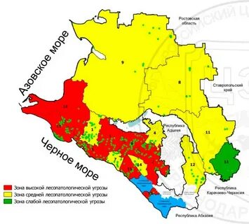 Зоны краснодарского края