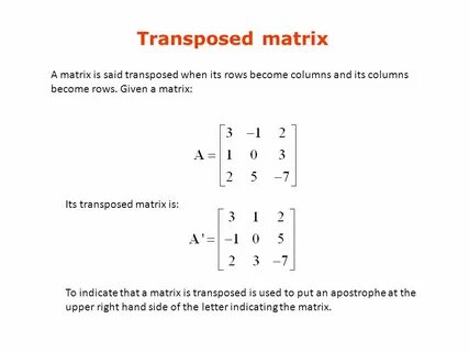 Matrix rows