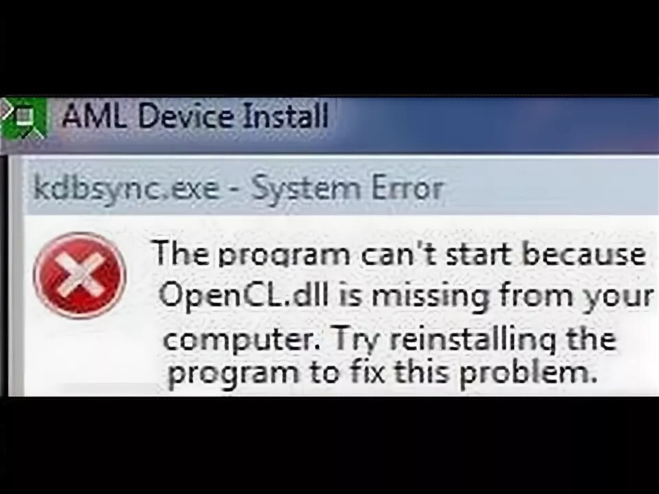 Reinstalling the application may fix this problem