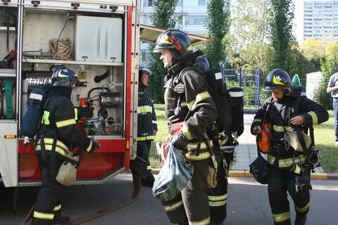 Пожарные учения в детском