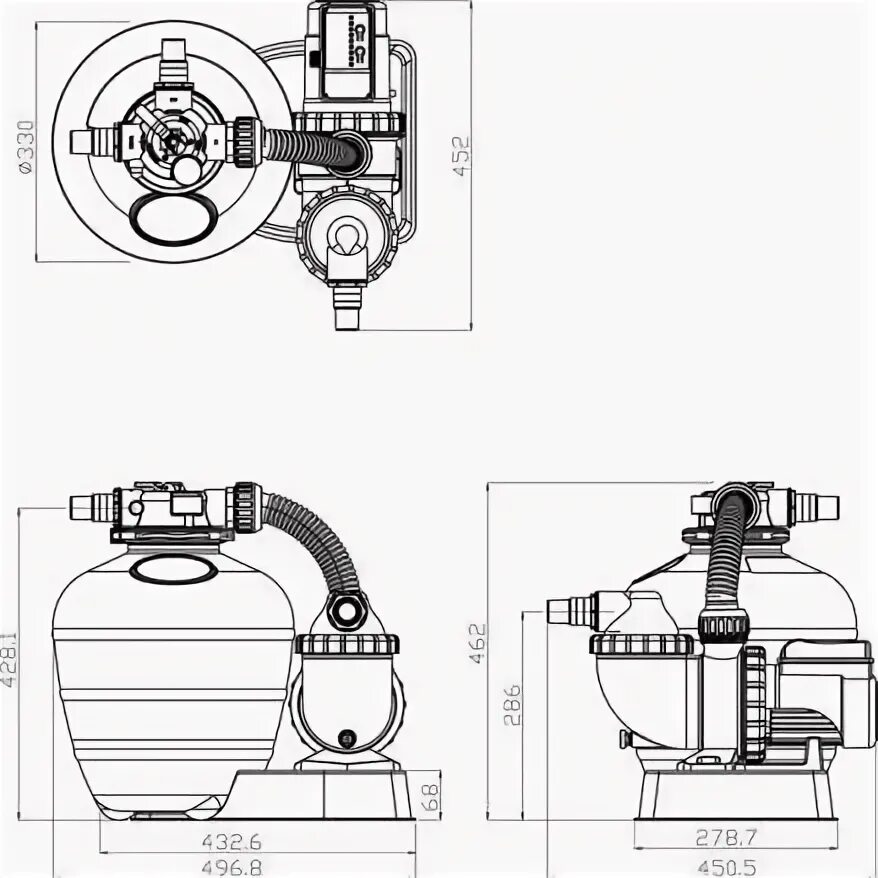 Фильтровальная установка Emaux FSP650-4W (Opus) для бассейна купить в Москве