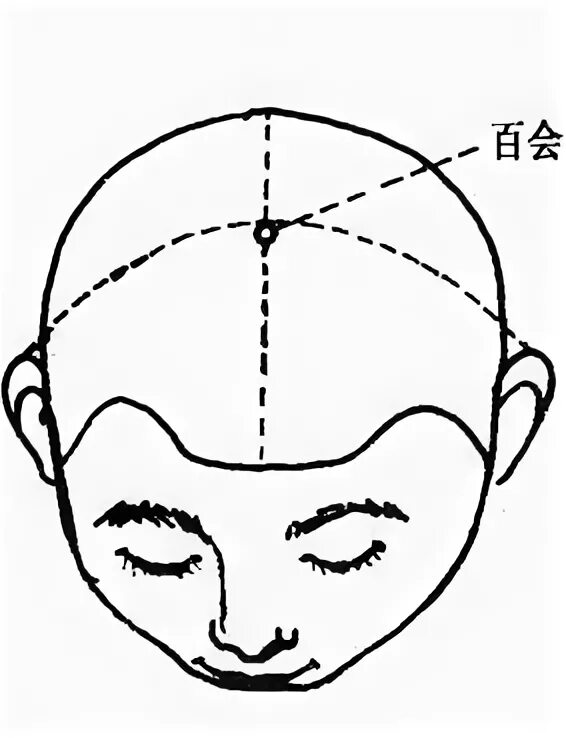 Линия затылка. VG 20 бай Хуэй. Точка vg20. Точка на голове бай-Хуэй. Vg20 точка акупунктуры.