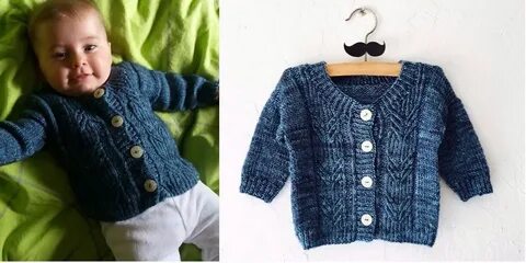 Кофточки спицами для мальчика на год