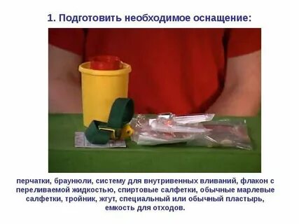 Подготовить необходимое оснащение
