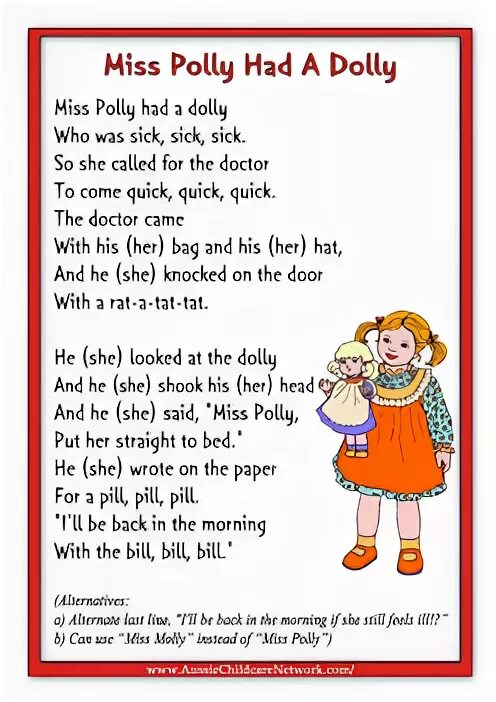 Polly has got. Miss polly had a dolly текст. dolly poem for kids. dolly poem for children. miss polly had a dolly song.