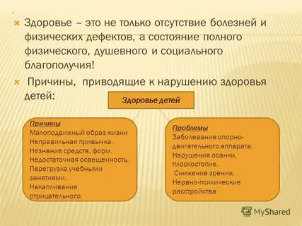 Состояние отсутствие болезней