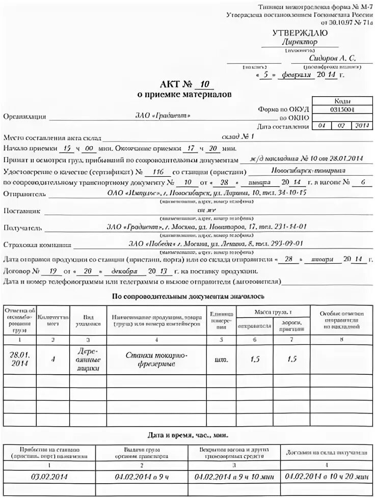 Акт м 35. Форма м-7 акт о приемке материалов. Акт о приеме материалов форма м-7 образец заполнения. Пример заполнения акта о приемке материалов форма м-7. Форма м-7 акт о приемке материалов образец заполнения.