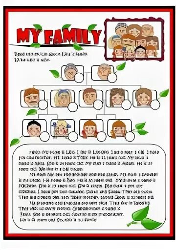 Family reading text
