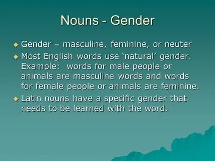 Gender specific