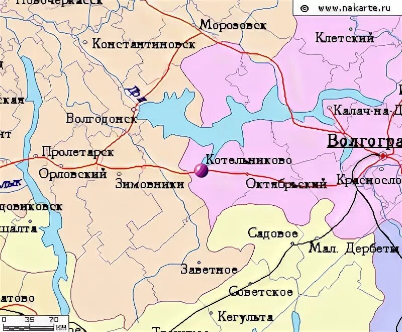 Карта котельниково волгоградской