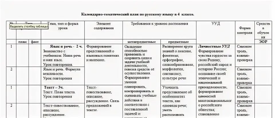 План работы мо по фгос