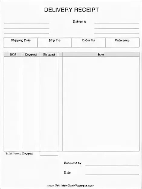 Blank delivery form. Delivery receipt. Retail receipt. Goods receipt. Sas delivery receipt.