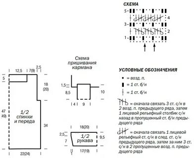 Схема вязания простого свитера