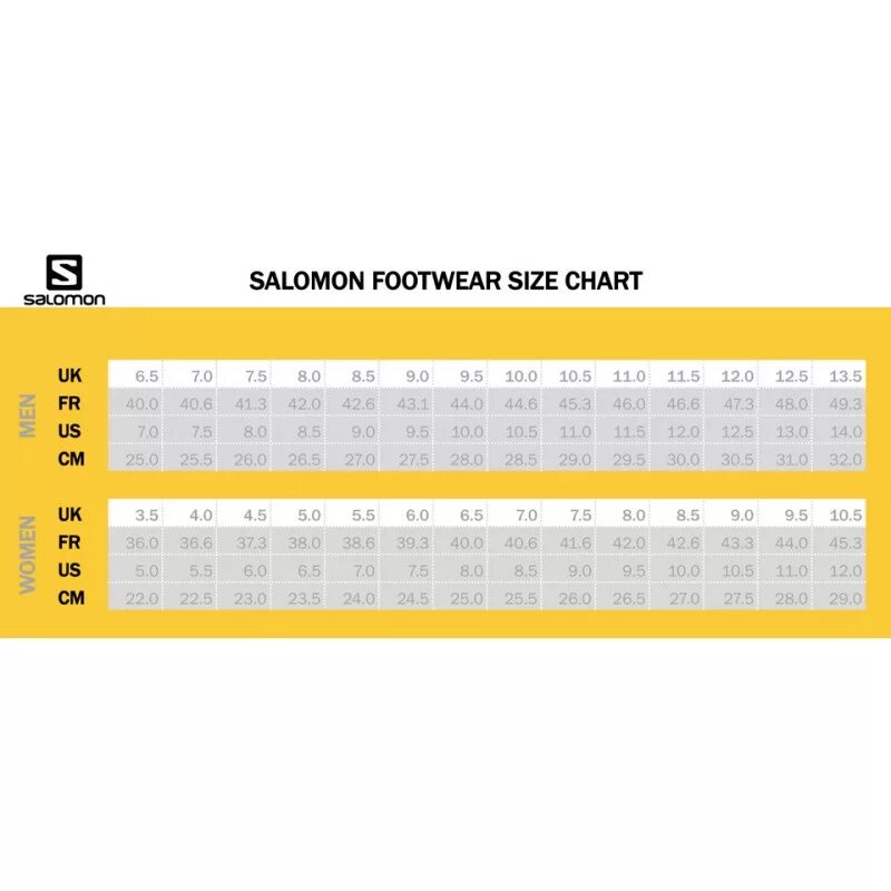 Размерная сетка лыжных ботинок Salomon. Горнолыжные ботинки Salomon Размерная сетка. Размерная сетка кроссовок Salomon. Горнолыжные ботинки Salomon Размерная сетка мужская.