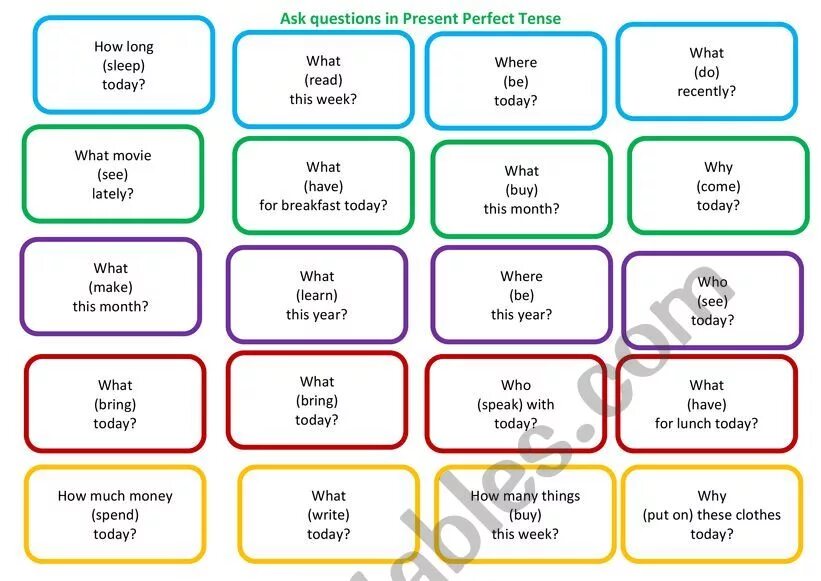 How long have you written. Present perfect speaking Cards. Карточки для speaking. Present simple говорение. Present perfect past simple speaking Cards.