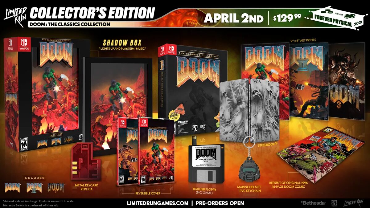 Doom collection. Doom на Нинтендо свитч. Doom Collector's Edition. Нинтендо свитч Марио эдишн. Дум Нинтендо свитч плакат.