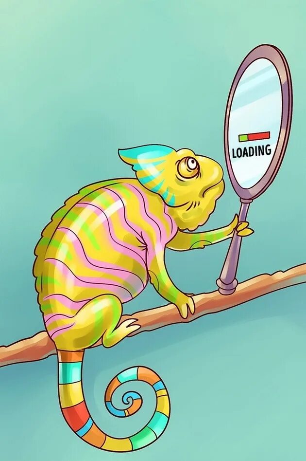 Зеркало хамелеон. Хамелеон юмор. Эффект хамелеона. Какого цвета хамелеон когда он смотрится в зеркало.