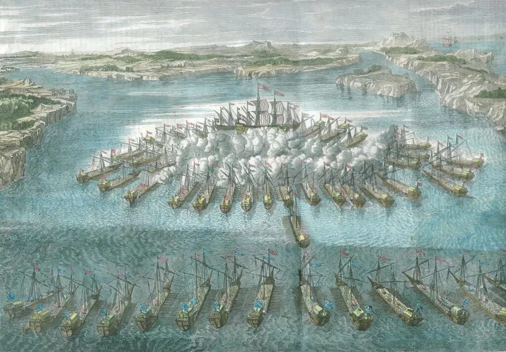 Битва при Гангуте 1714. Маврикий Бакуа Гангутское сражение. Гангутское Морское сражение 1714.
