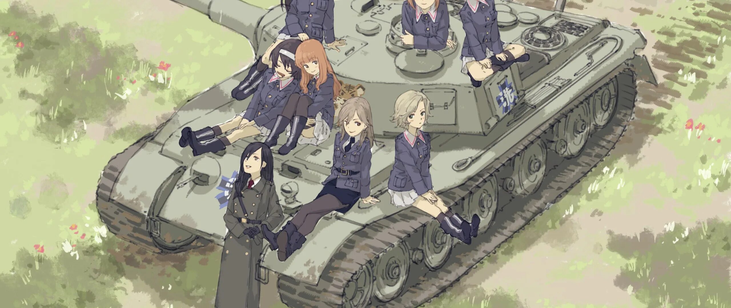 Танковый отряд. Девушки и танки Королевская битва. Girls und Panzer арты.