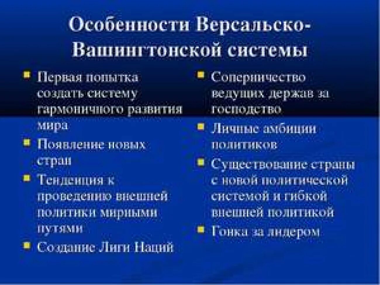 Версальско-вашингтонская система - условия формирования договора