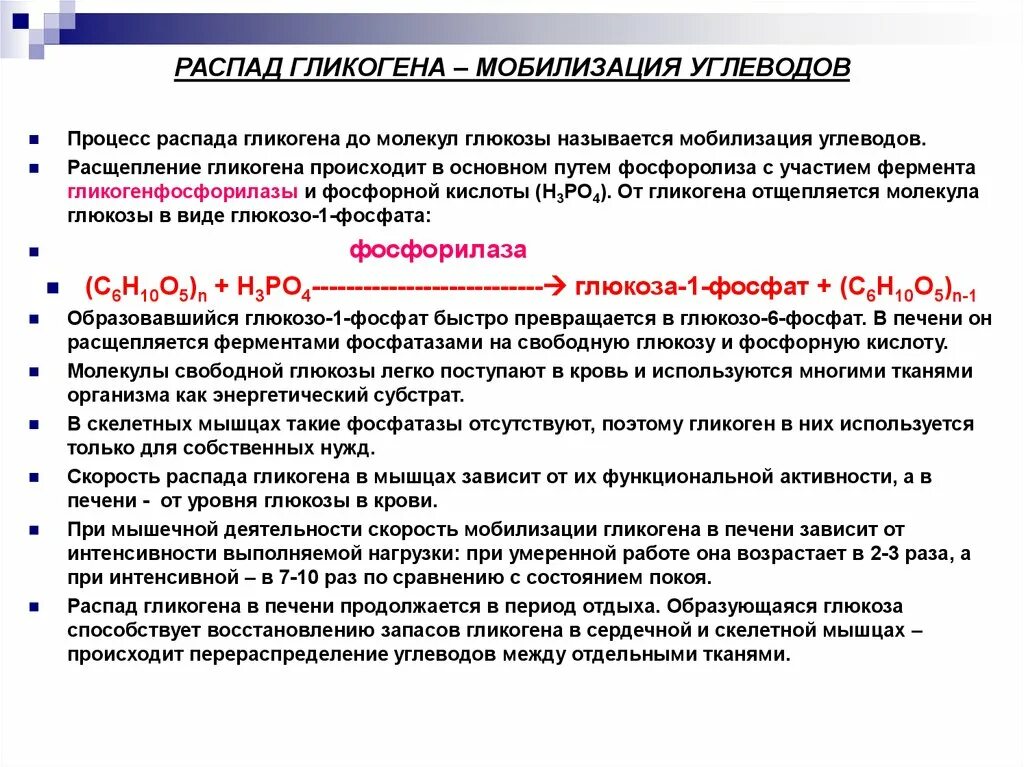 Распад гликогена в печени. Распад гликогена в мышцах биохимия. Процесс мобилизации гликогена. Процесс распада гликогена. Схема мобилизации гликогена в мышцах.