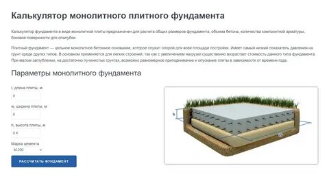 Как посчитать плиту фундамента