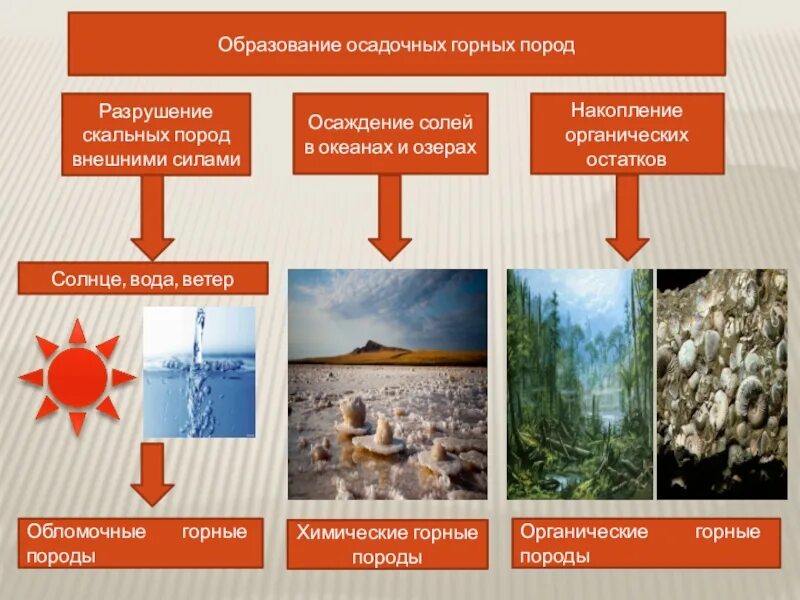 Схема образования осадочных горных пород. Условия формирования осадочных пород. Условия образования осадочных горных пород. Условия формирования горных пород.