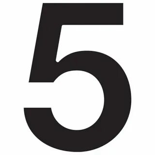 Цифра 5 на весь лист а4