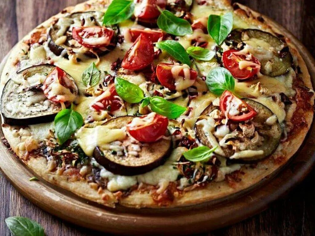 Eggplant pizza