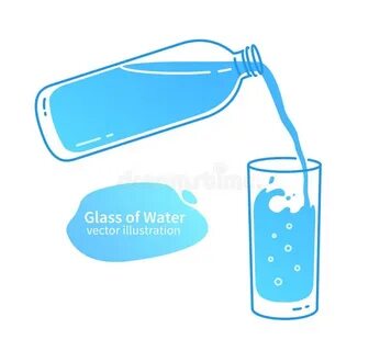 Вода льется из бутылки