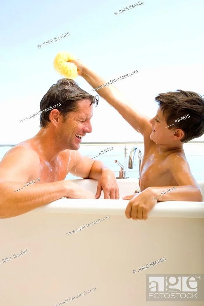 Father son Bath. Father Bathing son. Shower dad