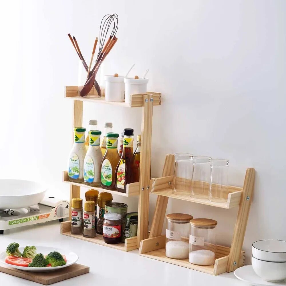 Полки на кухню дерево. Стойка для хранения специй Kitchen Rack. Органайзер для кухни Kitchen Shelf. Полка для специй homsu hom-1068. Полочка для специй на кухню.